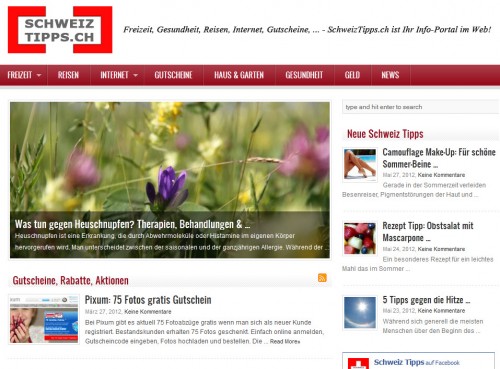 Schweiztipps.ch: Ratgeber Blog für die Schweiz. Tipps & Infos