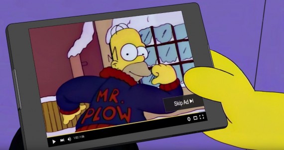 Homer Simpson mr plow video ads